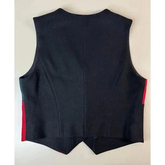 Talbots VTG Christmas Vest Vintage Size S Wool Blend Holiday Embroidery Teacher - Picture 6 of 8